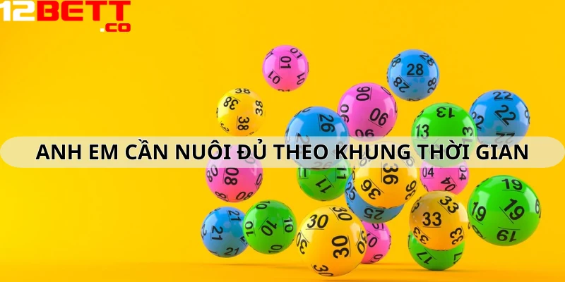 Anh em cần nuôi đủ theo khung thời gian và không bỏ giữa chừng